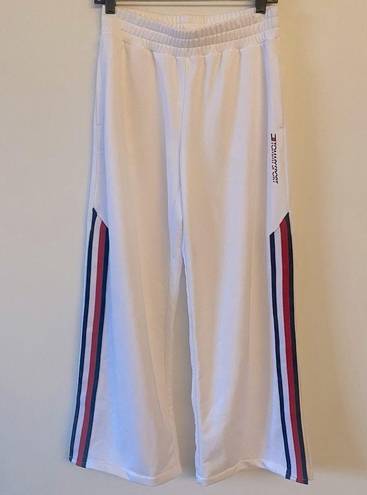 Tommy Hilfiger  Sport Runway Snap Off Classic Logo Colors White Sweat Pants