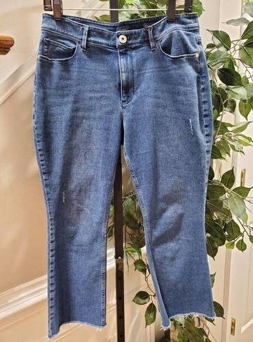 J.Jill  Denim Women's Blue Cotton High Rise Zippered Ankle Jeans Pant Size 10