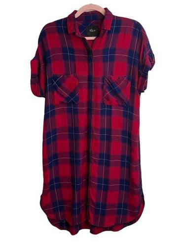 Rails  Haley Dress in Ruby and Navy Check