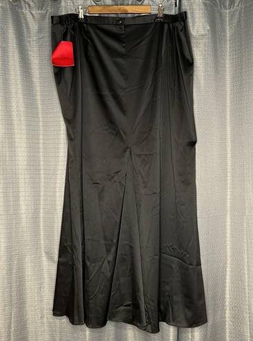 JS Collections J. S. COLLECTION WOMAN BLACK ALINE MAXI SKIRT SIZE 24 NWT