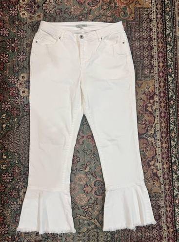 John Mark  White Bell Bottom Pants