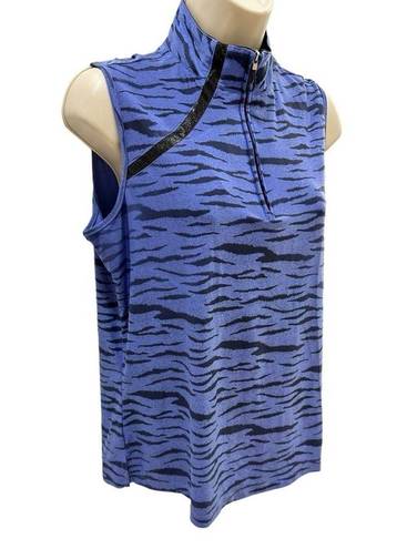 Polo COPY - Jamie Sadock Womens Golf  Tiger print sleeveless Zip *READ*