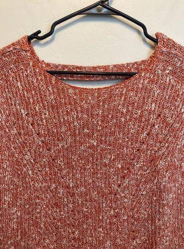 Pilcro  Anthropologie Light Orange Knit Sweater Short Sleeve Open Back Top XSP