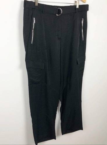 DKNY  Belted Black 90's Cargo Pant Retro Size 14