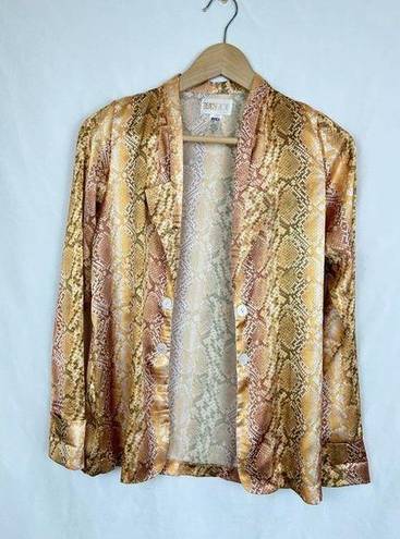 Beach Riot  Stretch Blazer Jacket Women's XS Snake Print Long Sleeve Polyester