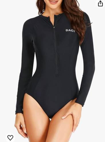 One Piece Daci Women Rash Guard Long Sleeve  Swimsuit Zipper Surfing Bathing Suit UPF 50