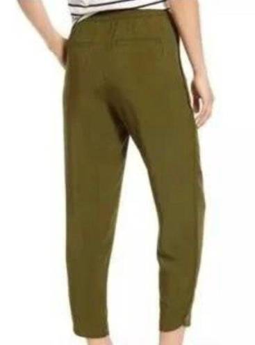 Madewell Track Trousers Pull On Joggers in Olive Green Size Medium