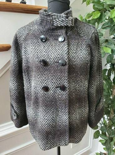 Joseph A  Womens Multicolor Polyester Long Sleeve Button Casual Long Coat Size 14