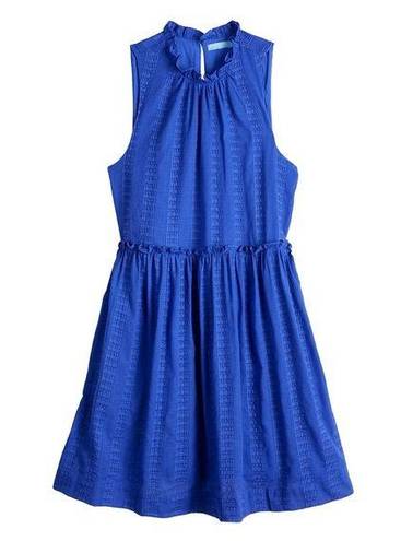 Draper James NWT  RSVP Blue Cotton Textured Dress size XS