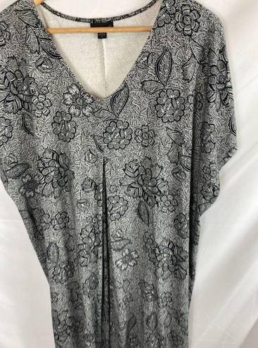 J.Jill  Wearever black and white Floral dress Size XL