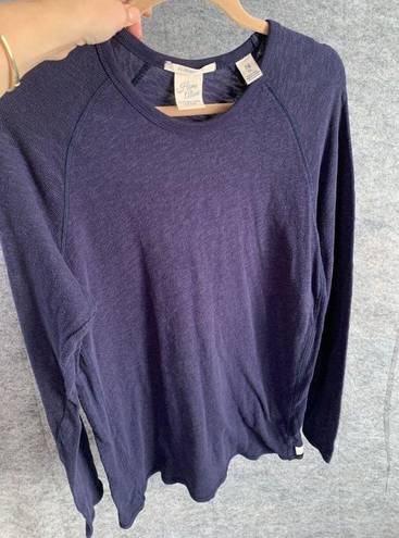 Scotch & Soda  XL Home Alone Women Blue Pullover Sweater Long Sleeve Solid Cotton