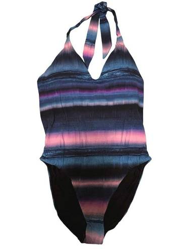 Petal  & SEA BY PQ
Skyline Pink & Blue Striped One Piece Swimsuit Size Large NEW