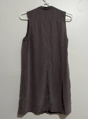 Equipment  100% Silk Signature Button Front Sleeveless Shirt Dress Size Small