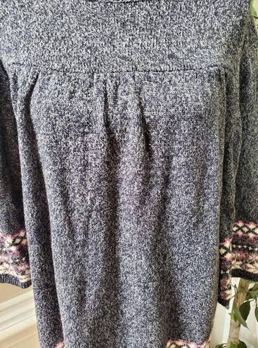 Dress Barn  Women Gray Acrylic Turtle Neck Long Sleeve Pullover Sweater Size 18/20