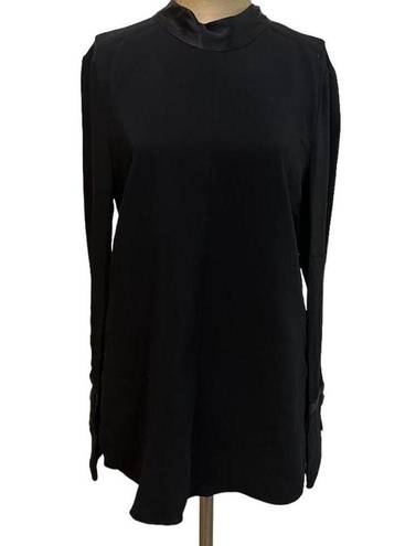 Veronica Beard  Black Mock Neck Long Sleeve Tunic Blouse size 4