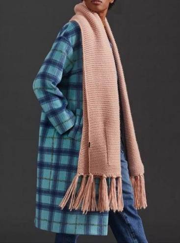 Pilcro  Anthropologie knit fringe scarf pockets blush pink