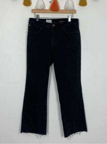 Pilcro  High Rise Cropped Flare Leg Black Jeans Size 29