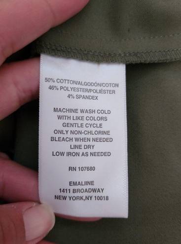 Emmaline Emmeline olive cotton blend utility jacket size 16