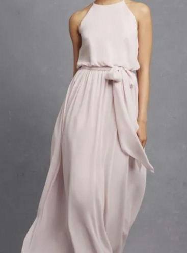 Donna Morgan NEW Bhldn  Alana chiffon Belted maxi gown bridesmaid wedding sash