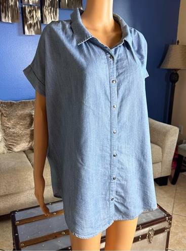 Caslon  Denim Blue Button Down Shirt