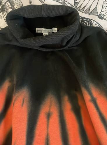 Young Fabulous and Broke  YFB Black Multi Tie Dye Turtleneck Side Zip Mini Dress Tunic Top $198 EUC XS 