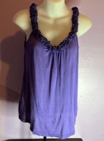 The Moon OLIVIA Purple Scoop Neck Tank Size Small