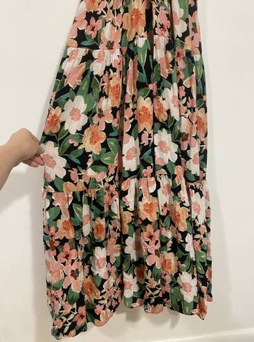 Petal and Pup  Peach Floral Cautilina Maxi Dress