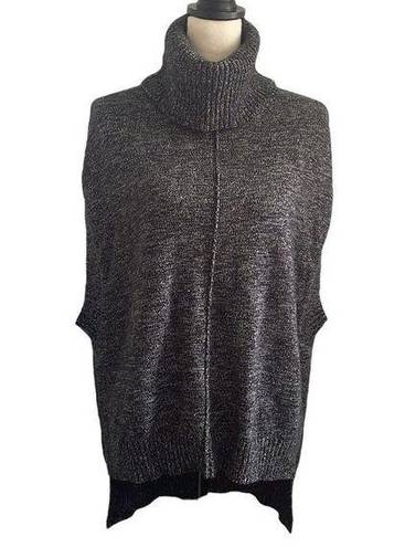 BCBGMAXAZRIA  Charcoal Grey Cowl Neck Sleeveless Sweater Vest Tunic size XS / S