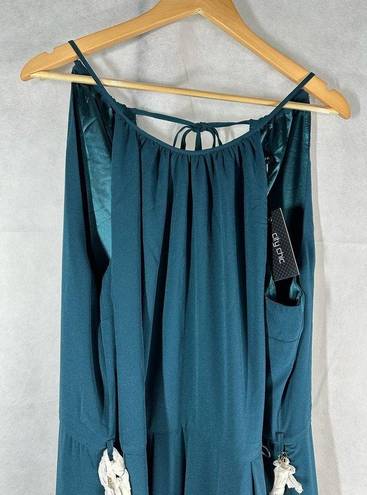 City Chic  Lovestruck Maxi Halter Dress Emerald Size US 22