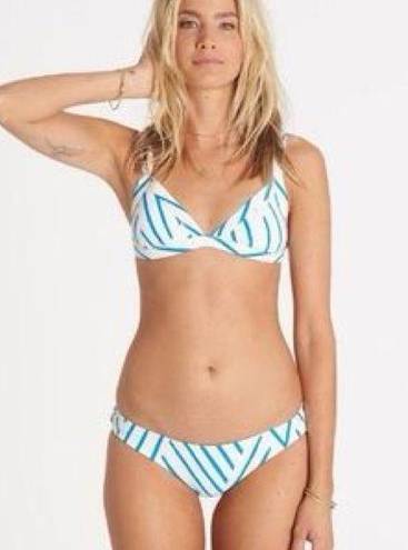 Billabong  Blue and White Striped Bikini