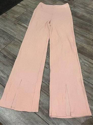 n:philanthropy  NWOT High Rise Pink Ribbed Flare Pants Size Small