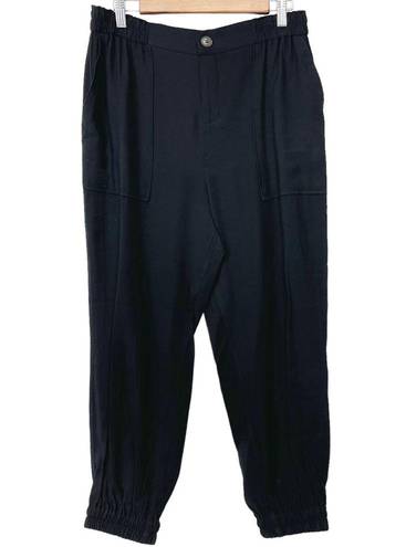 Elodie NEW  High Rise Jogger Casual Pants Ankle Length Black Women's L