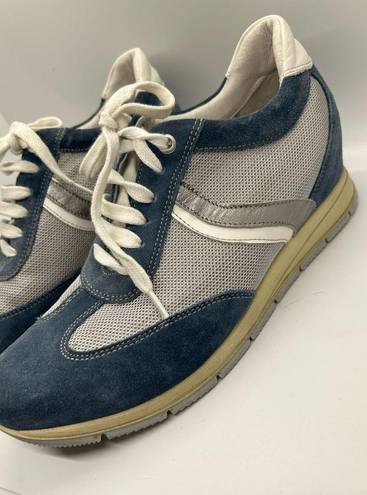 Krass&co igi & . Made in Italy Women’s blue sneaker Wedge Sole Size EU 40 US 9