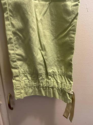 DKNY Y2K Celery Green  Jeans Cargo Capris