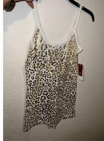 No Bo 💖5/$40  gold leopard tank cami size M