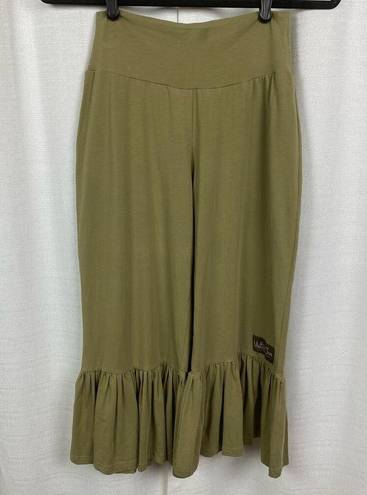 Matilda Jane  Olive Green Big Ruffle Bottom Pants Sz.S