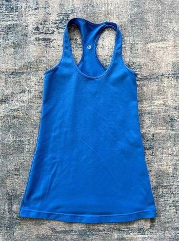 Lululemon  Blue Cool Racerback Athletic Tank Top Size 4