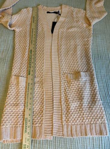 VERO MODA  Blush Surf Textured Knit Oversized Open Cardigan Size Small NWT