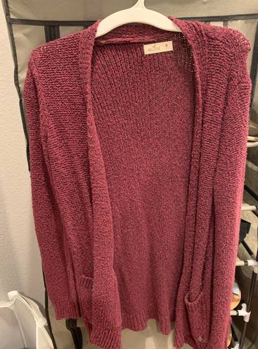 Hollister Burgandy Cardigan