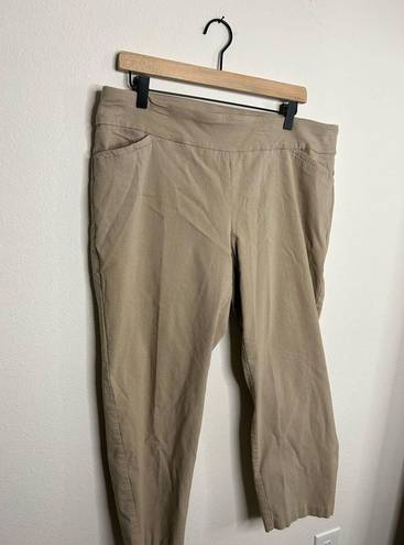 Terra & Sky  Tan Capri Pants- 1x (16W/18W)