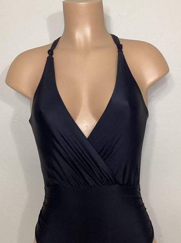 PilyQ New.  black halter swimsuit.