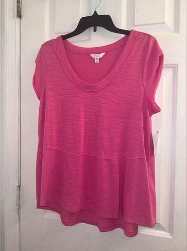 Bubblegum Size medium pink bright  knit scoop neck blouse shirt