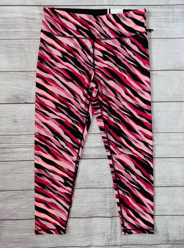 DKNY NWT women L high waist pull on compression leggings multicolor