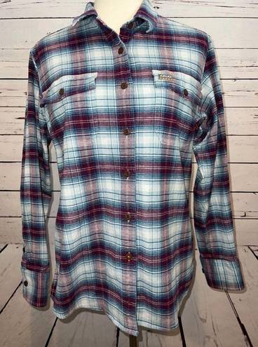 Ariat  Rebar Medium Long Sleeve button front shirt Colorful plaid western cowgirl