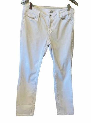 J.Jill  authentic fit white slim ankle denim