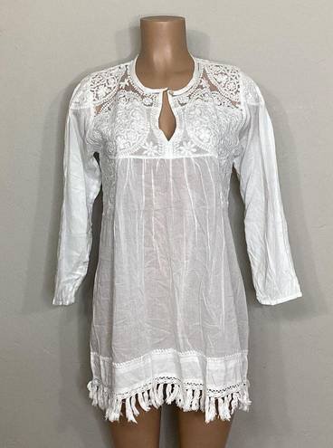 PilyQ New.  Water Lily White tunic. XS/S Regularly $134