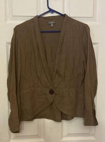 J.Jill  100% Linen Blazer Women’s lagenlook Lightweight Jacket size Medium Petite