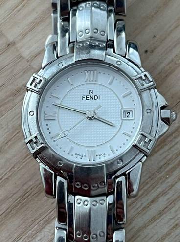 Fendi  Rare Ladies Luxury Watch Registered Model White Dial  Stainless Bracelet