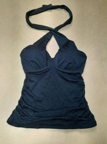 Athleta  Size 32B/C Dress Blue Aqualuxe Bra Cup 2 Way Tankini Top