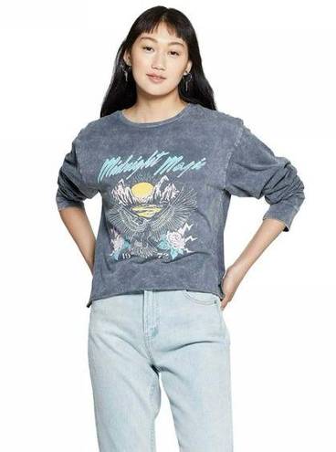 Grayson Threads  Women's Midnight Magic Cropped Graphic Long Sleeve Tee Shirt XL